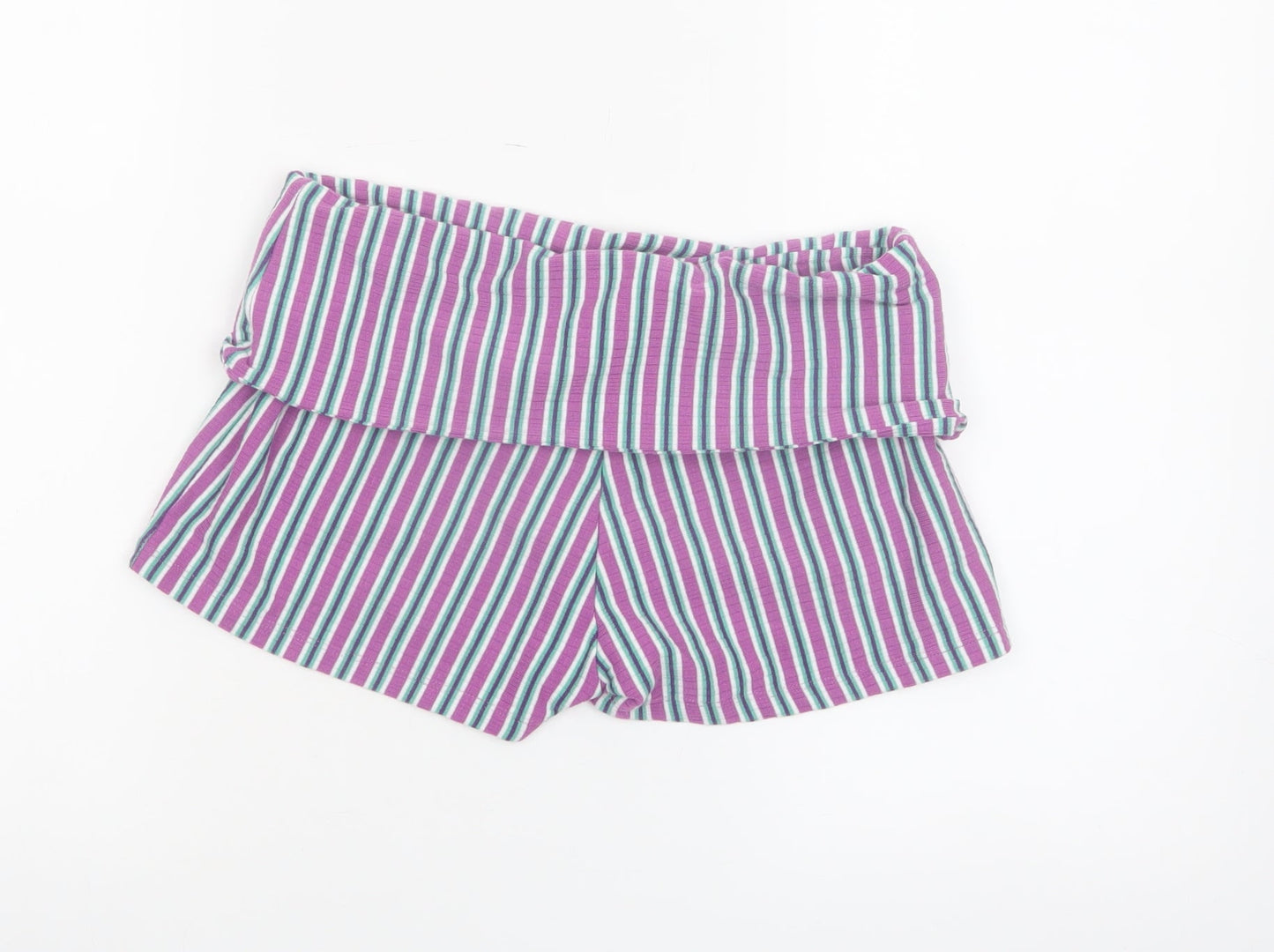 Pull & Bear Women’s Multicoloured Striped Jersey Hot Pants Shorts M