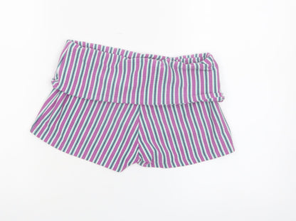 Pull & Bear Women’s Multicoloured Striped Jersey Hot Pants Shorts M
