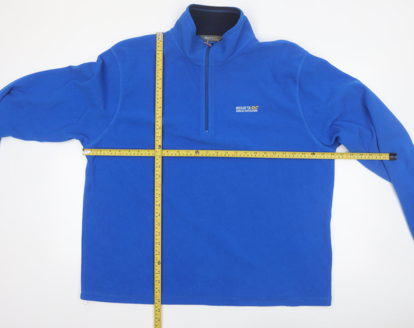 Regatta Mens Blue 1/4 Zip Fleece Sweatshirt 2XL Outdoor Pullover