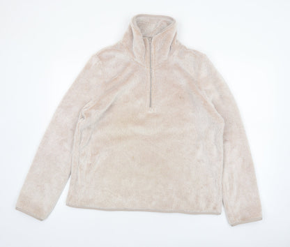 Equestrian Women’s Beige Fleece Pullover Sweatshirt Size 16/18