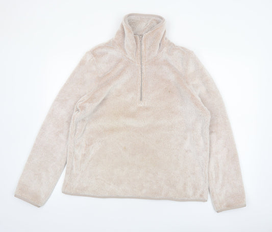 Equestrian Women’s Beige Fleece Pullover Sweatshirt Size 16/18