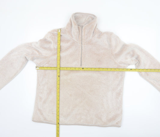 Equestrian Women’s Beige Fleece Pullover Sweatshirt Size 16/18
