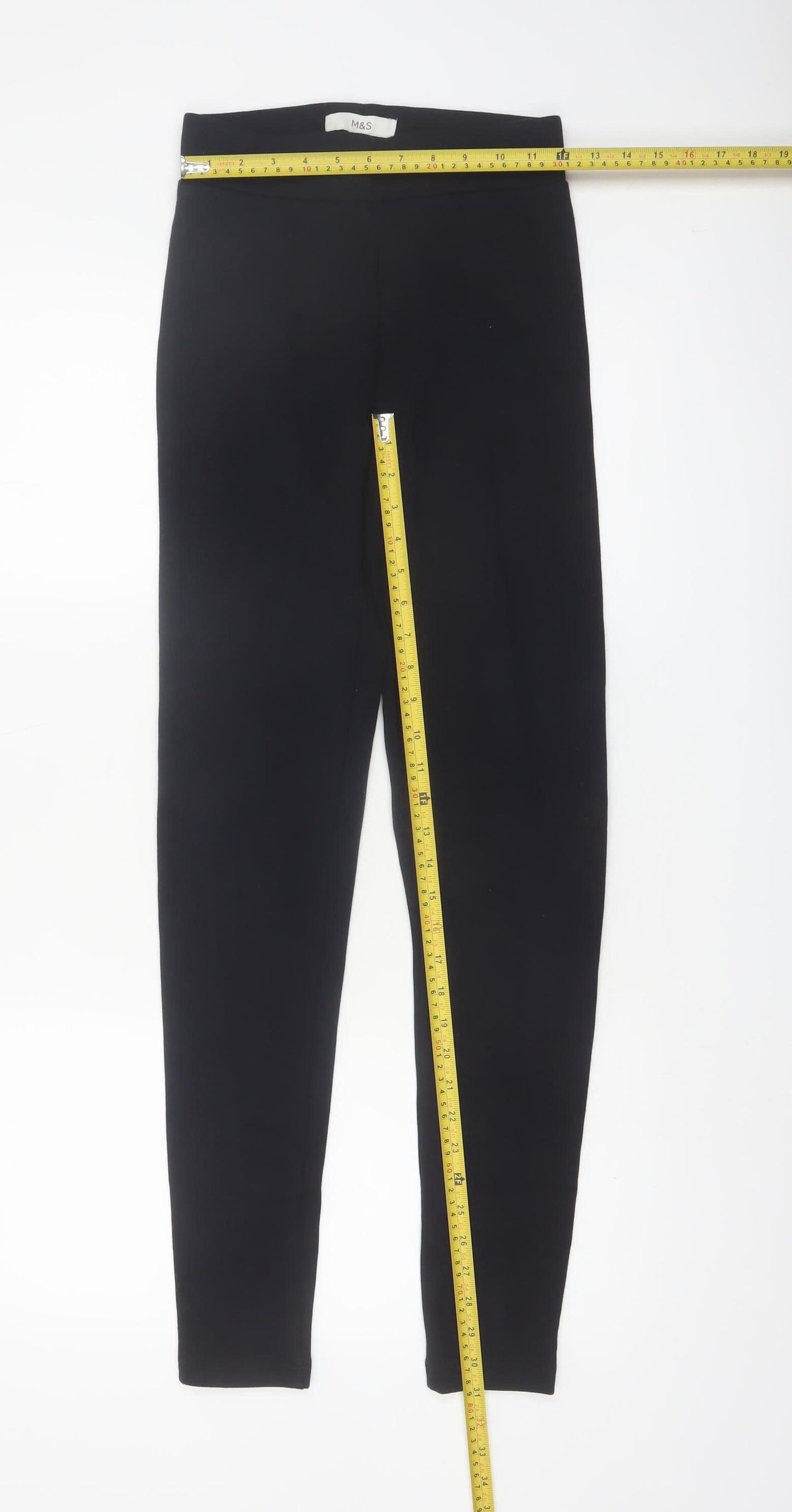 Marks and Spencer Women's Black Size 6 Long Stretch Leggings