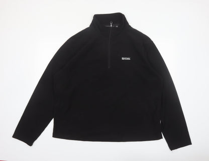 Regatta Men's Black 2XL Fleece 1/4 Zip Pullover Sweatshirt