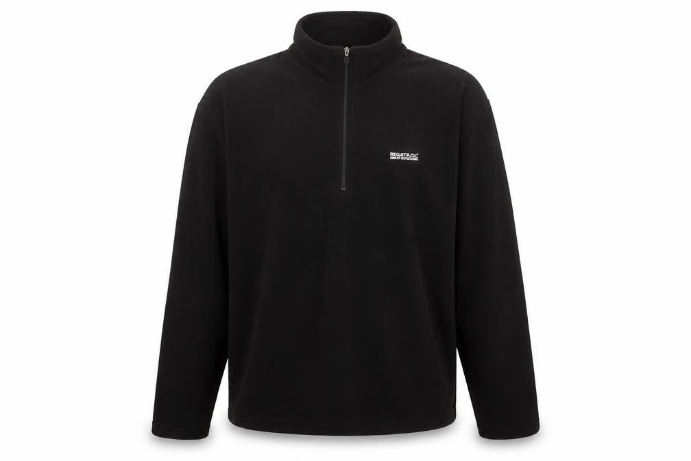Regatta Men's Black 2XL Fleece 1/4 Zip Pullover Sweatshirt