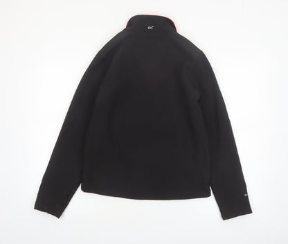 Regatta Boys Black Softshell Jacket 14 Years Full Zip Water Resistant
