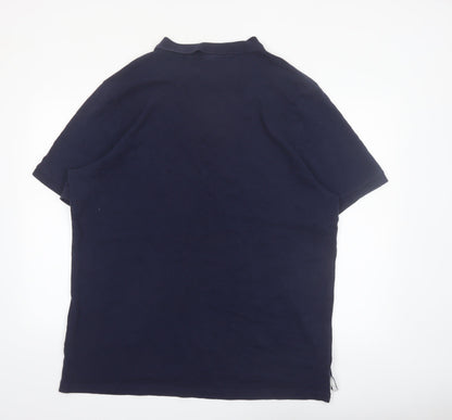 Nike Men's Blue 2XL Cotton Polo Shirt Short Sleeve Sports Top