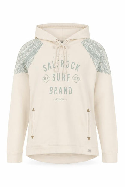 Saltrock Women Beige Hooded Pullover Hoodie Size 16 Cotton Blend
