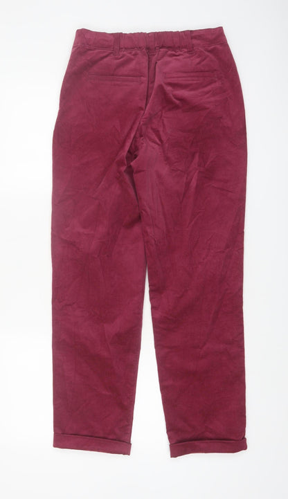 Seasalt Cornwall Women's Burgundy Cropped Trousers UK 8 Organic Cotton