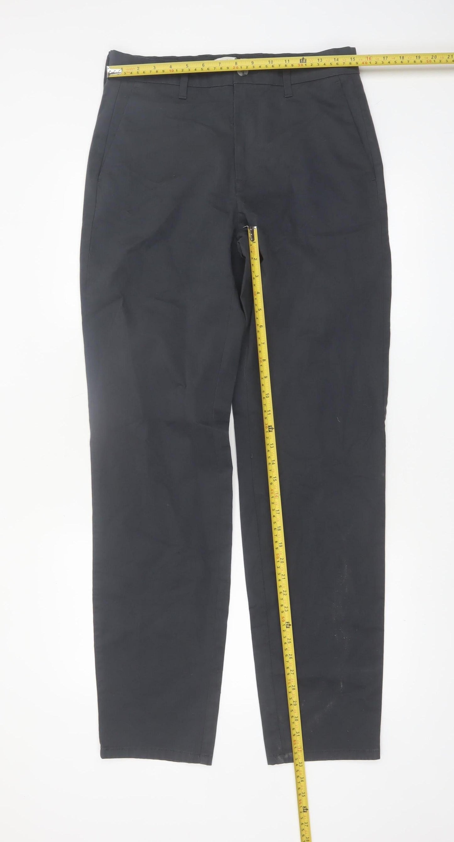 Marks and Spencer Men's Black Regular Fit Chino Trousers 30/33