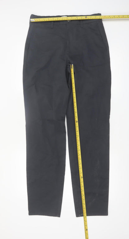 Marks and Spencer Men's Black Regular Fit Chino Trousers 30/33