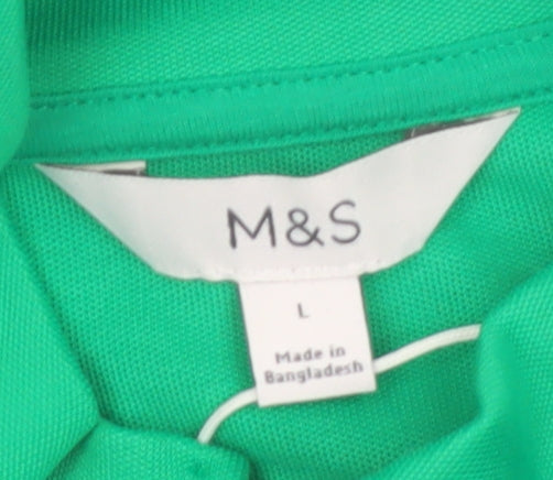 Marks and Spencer Women's Green L Full Zip Track Jacket