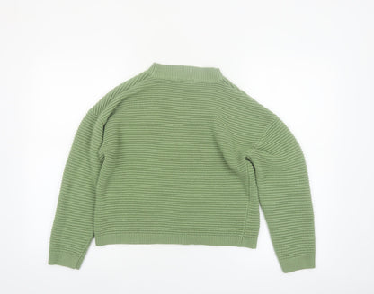 Damart Women's Green Acrylic V-Neck Button Cardigan Size 10/12