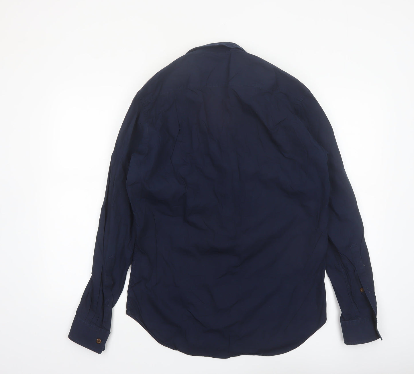 Vivienne Westwood Men Blue Cotton Long Sleeve Button-Up Shirt L
