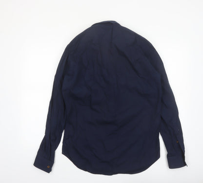 Vivienne Westwood Men Blue Cotton Long Sleeve Button-Up Shirt L