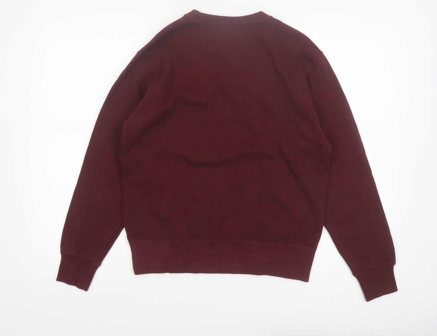Champion Womens Burgundy Crew Neck Sweatshirt Medium Cotton Blend