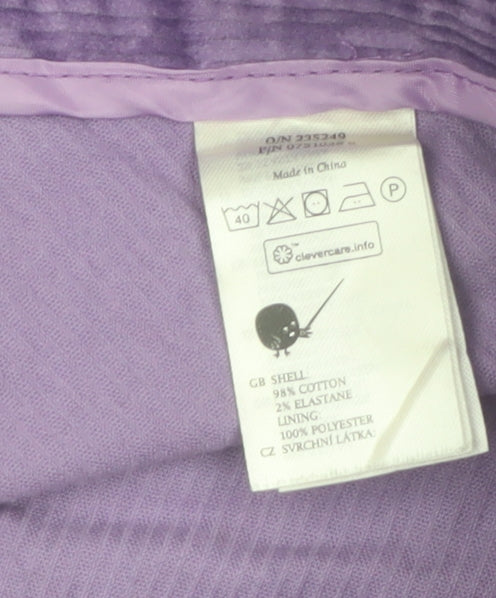 Monki Women’s Purple Corduroy A-Line Short Skirt Size 8
