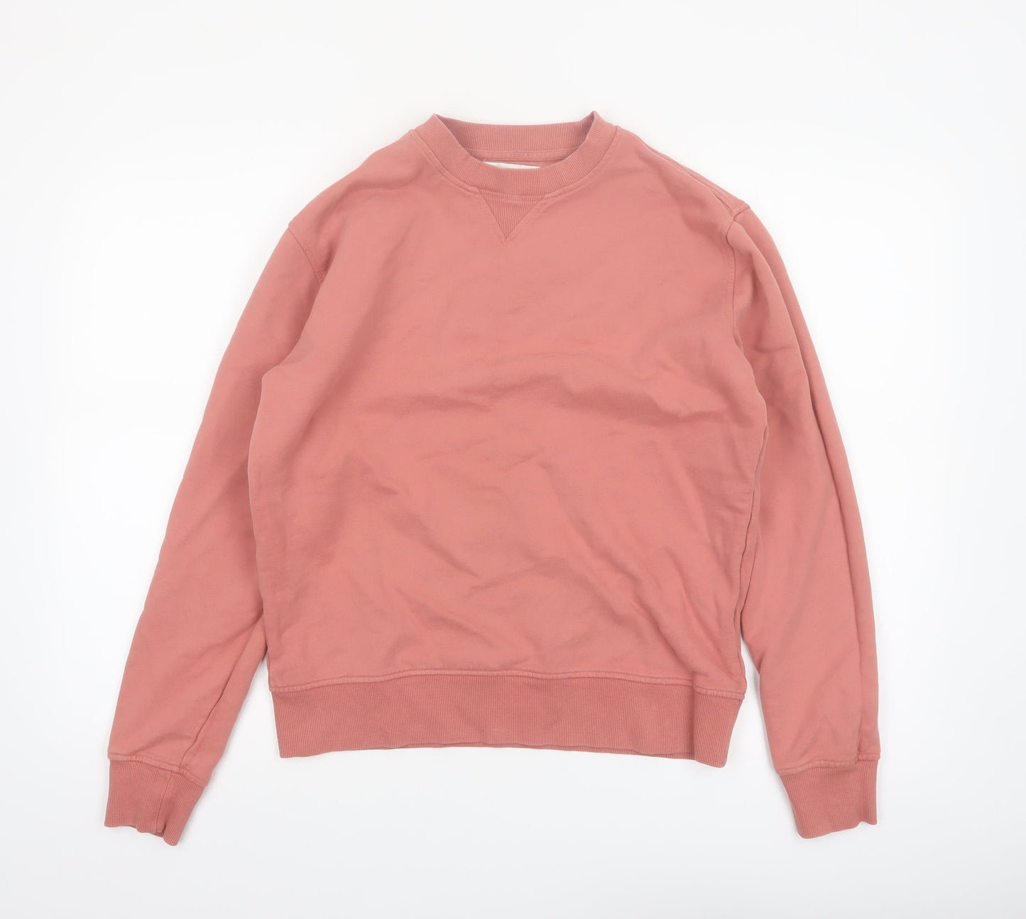 Marks and Spencer Womens Pink Cotton Pullover Sweatshirt Size S