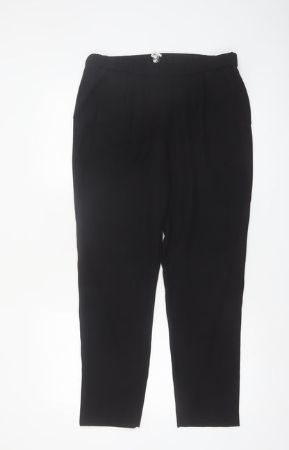 Kin by John Lewis Women's Black Size 12 Pleated Straight Trousers