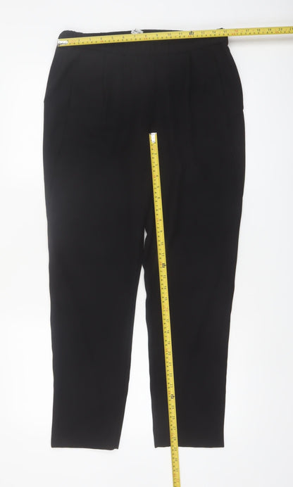 Kin by John Lewis Women's Black Size 12 Pleated Straight Trousers