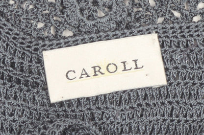 Caroll Women’s Grey Crochet Sequin Camisole Top Size 16