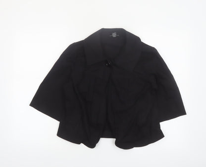 Ingredients Womens Black Cotton Blend Short Jacket Size 8