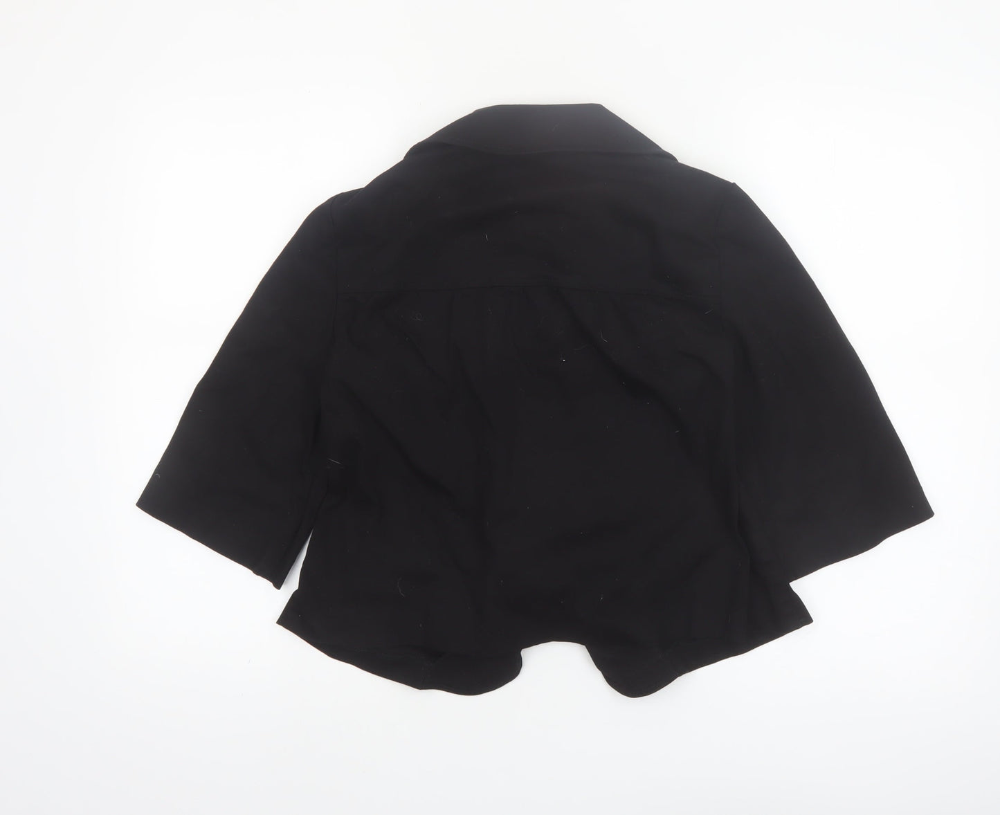Ingredients Womens Black Cotton Blend Short Jacket Size 8
