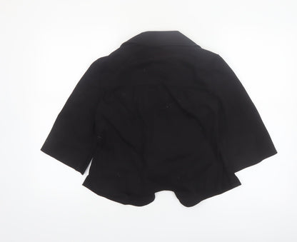 Ingredients Womens Black Cotton Blend Short Jacket Size 8