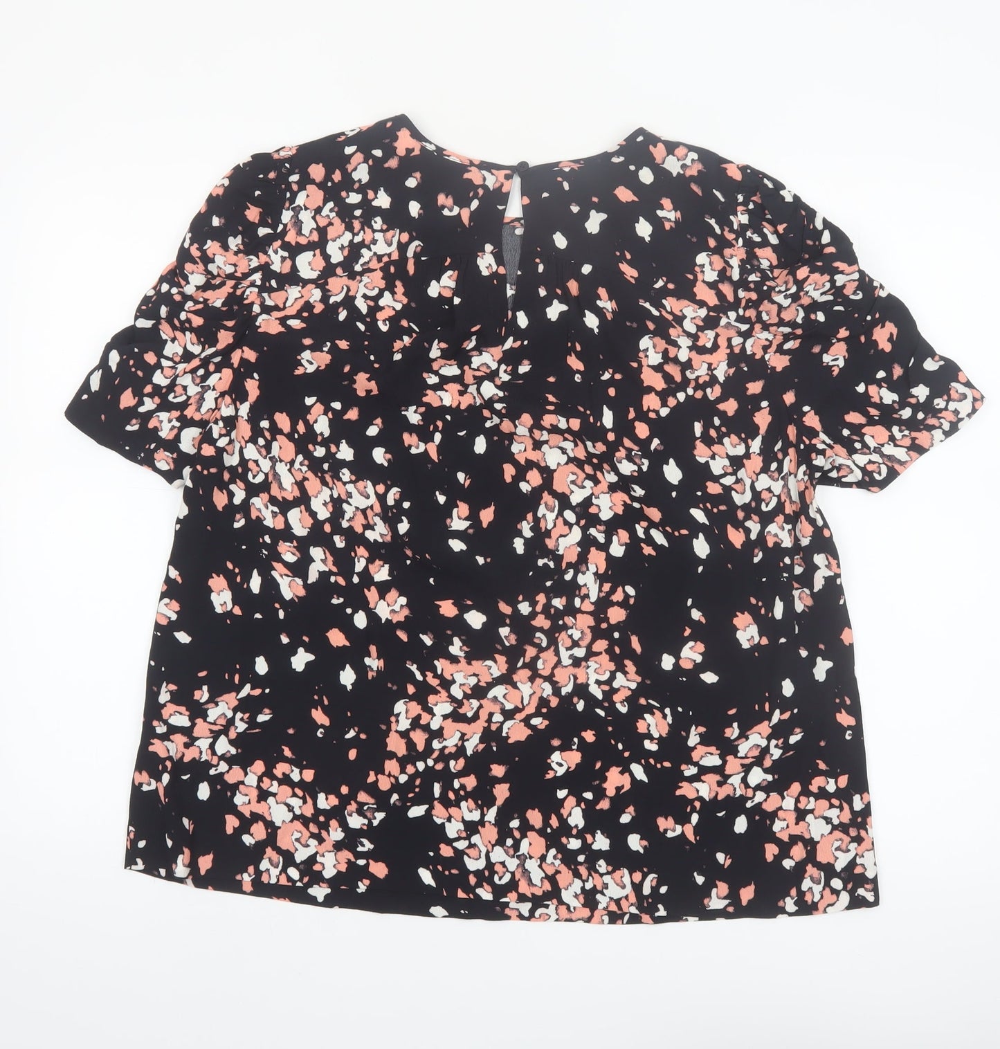 Whistles Women's Multicoloured Floral Short Sleeve Viscose Blouse UK14