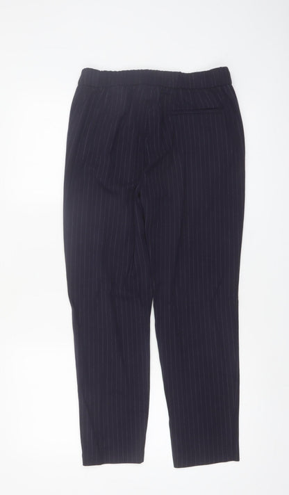 L.O.G.G. Women Black Pinstripe Slim Trousers Size 8