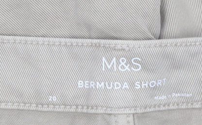 Marks and Spencer Women Beige Size 20 Bermuda Cotton Shorts