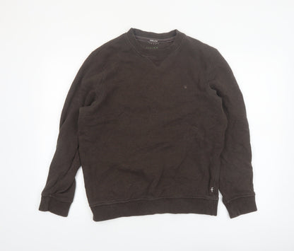 Melka Men's Brown Crew Neck Pullover Sweatshirt Size S