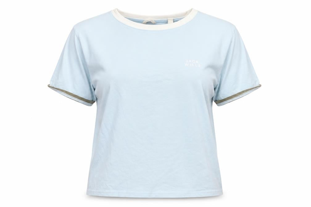 Jack Wills Women's Blue Ringer T-Shirt UK 12