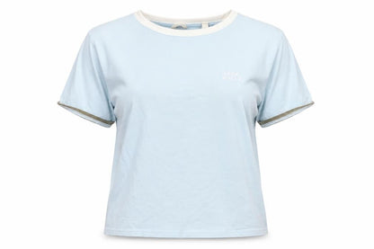 Jack Wills Women's Blue Ringer T-Shirt UK 12