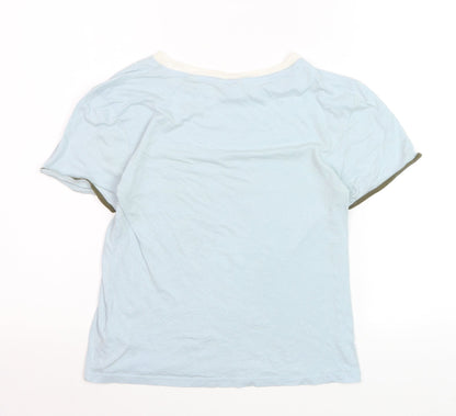 Jack Wills Women's Blue Ringer T-Shirt UK 12