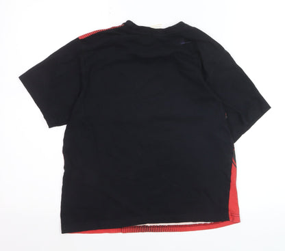 Manchester United Boys Red Black Cotton Short Sleeve Pyjama Top 12-13 Years
