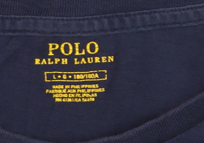 Ralph Lauren Men's Blue Polo Bear Graphic T-Shirt Size L