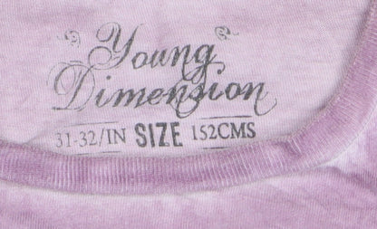 Young Dimension Teens Purple Rodeo Graphic Cotton T-Shirt Size 12