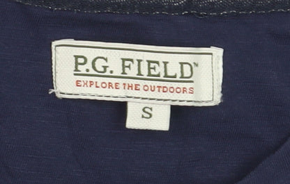 P.G. Field Boys Blue Graphic Track & Field Cotton T-Shirt Size S