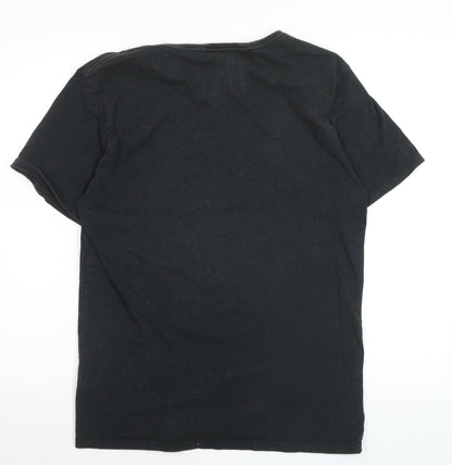 883 Police Men's Black Short Sleeve Crew Neck Logo T-Shirt L