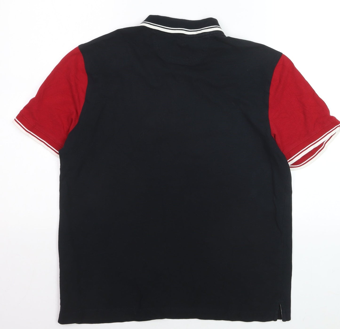 Hackett Golf Men's Navy & Red Cotton Polo Shirt Size L