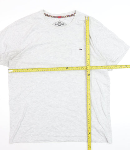 Joe Browns Men's Grey Crew Neck Cotton T-Shirt Size L