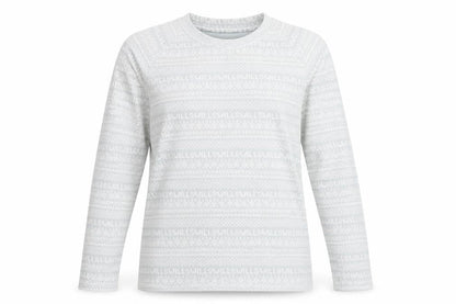 Jack Wills Women's Grey Fair Isle Long Sleeve Cotton T-Shirt UK 8