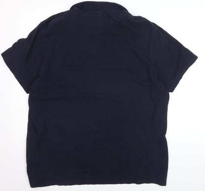 Admiral Mens Blue 2XL Polo Shirt Classic Cotton Short Sleeve