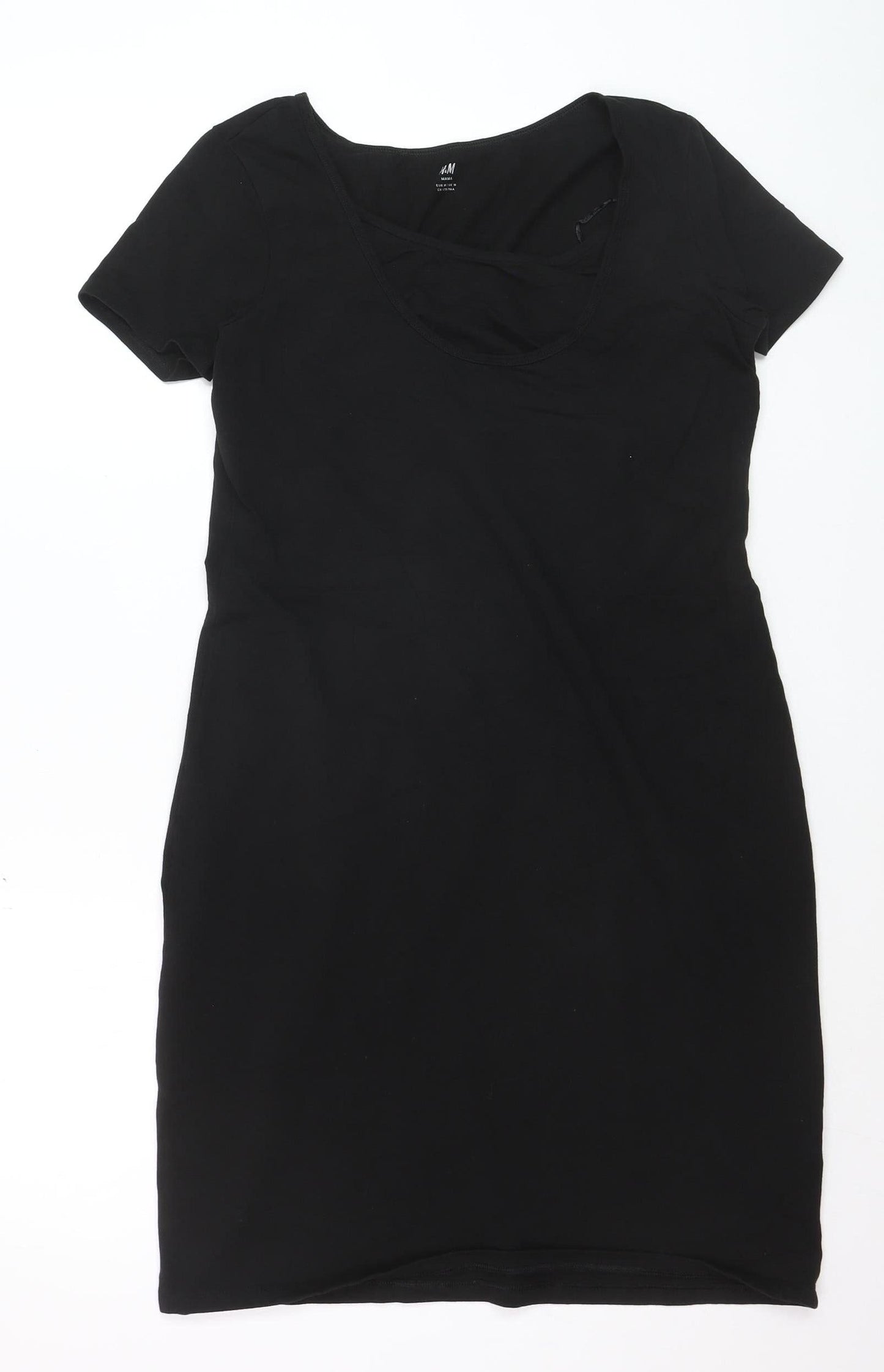 H&M Maternity Black Bodycon Short Sleeve Dress Women’s M