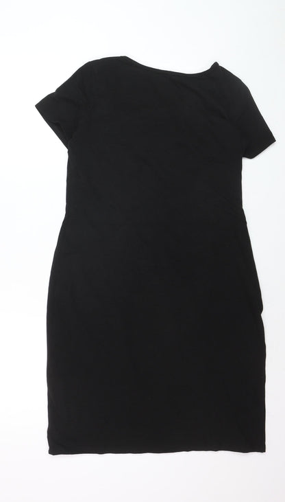 H&M Maternity Black Bodycon Short Sleeve Dress Women’s M