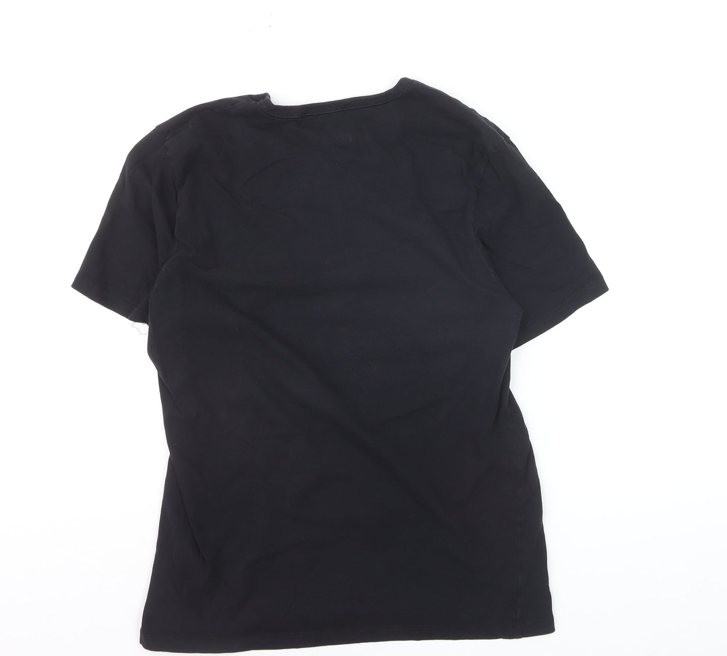 Hugo Boss Men's Black Cotton Crew Neck Short Sleeve T-Shirt M