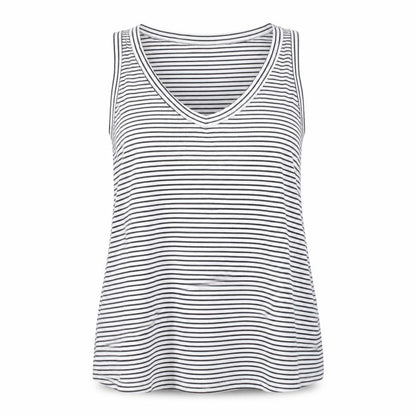 Old Navy Women's Black Striped V-Neck Luxe Tank Top XL