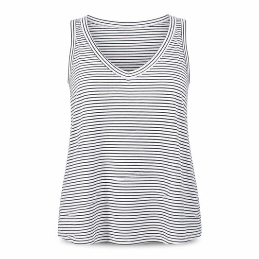 Old Navy Women's Black Striped V-Neck Luxe Tank Top XL