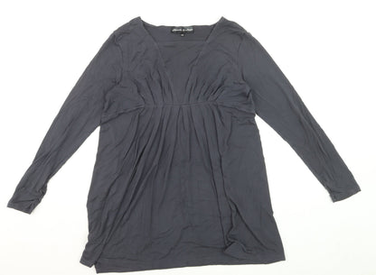 Amanda & Angel Women's Black Size 12 Long Sleeve Tunic Blouse